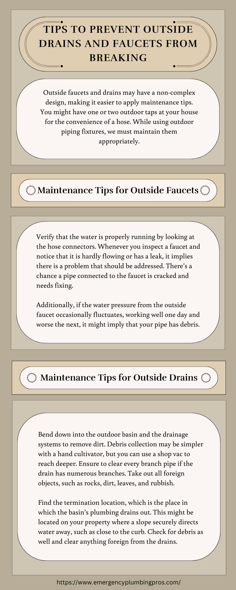 Tips to Prevent Outside Drains and Faucets from Breaking